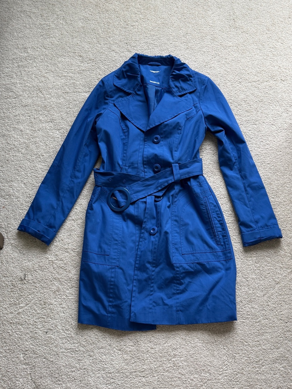 Classic Women's Trench Coat - Blue
